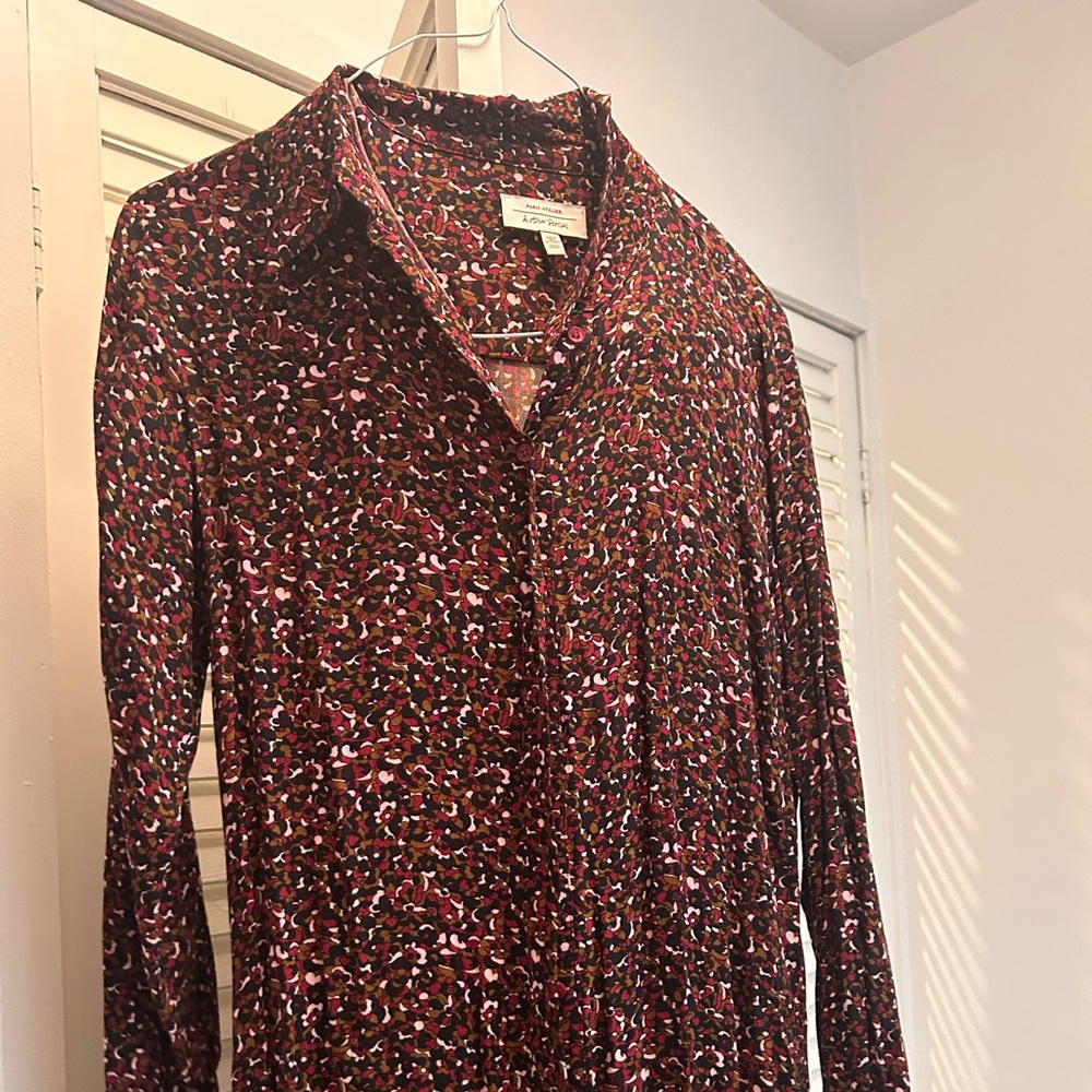 & Other stories midi shirt dress in size 8 - chic 70s vibes